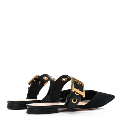 Christian Dior Technical Fabric D-Dior Ballerina Flat Mule 38 Black 4 of 9