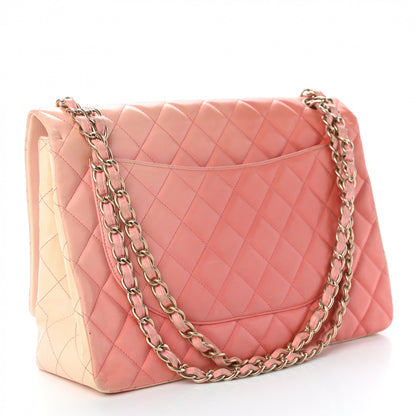 Chanel Lambskin Degrade Quilted Maxi Single Flap Pink 3 of 11