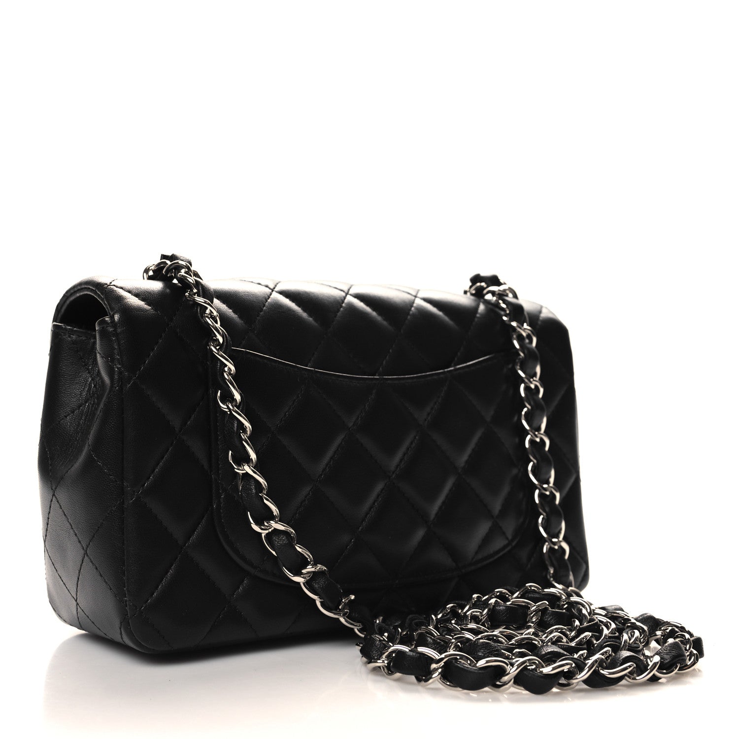 Chanel Lambskin Quilted Mini Rectangular Flap Black 3 of 11