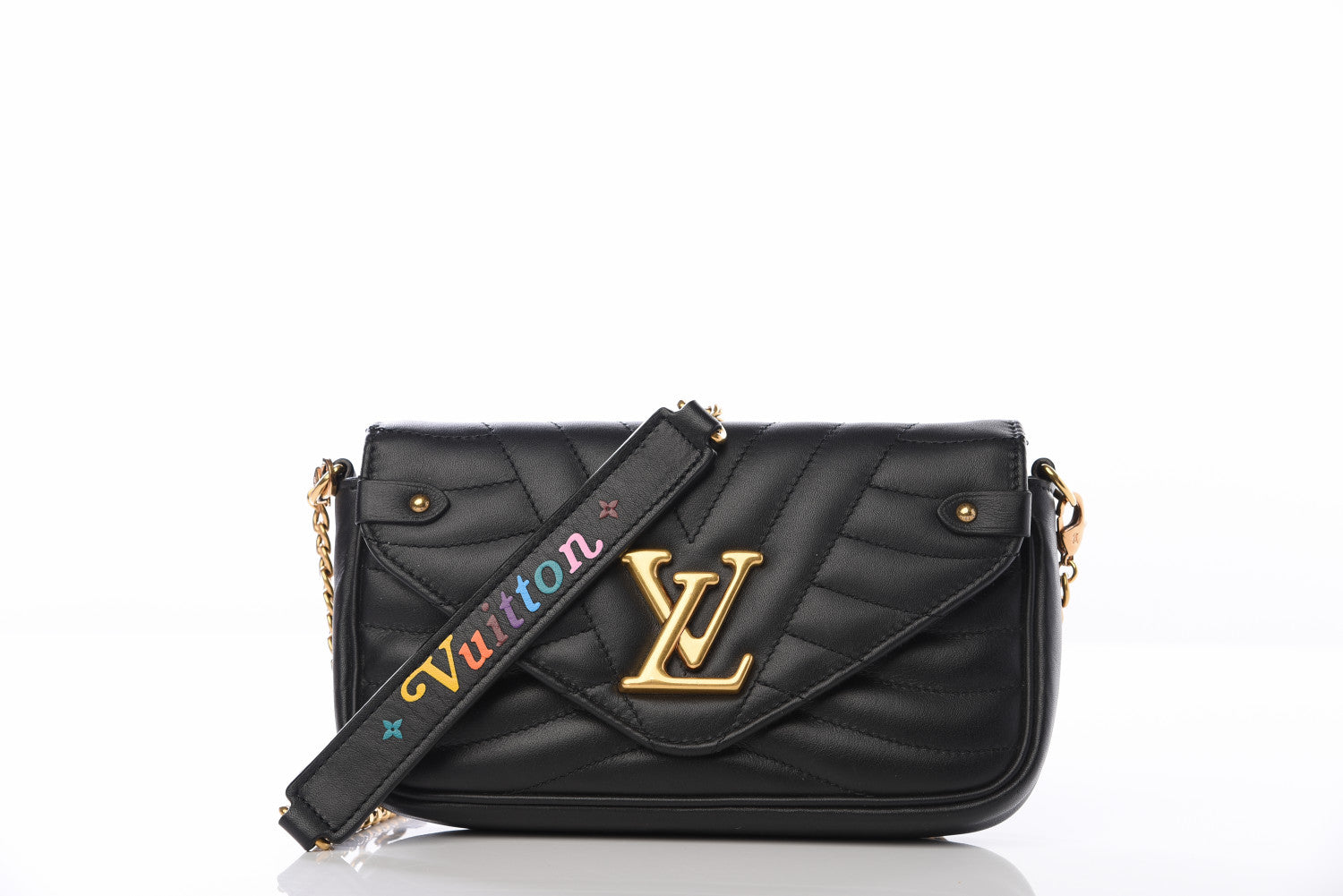 Louis Vuitton Calfskin New Wave Chain Pochette Black 1 of 10