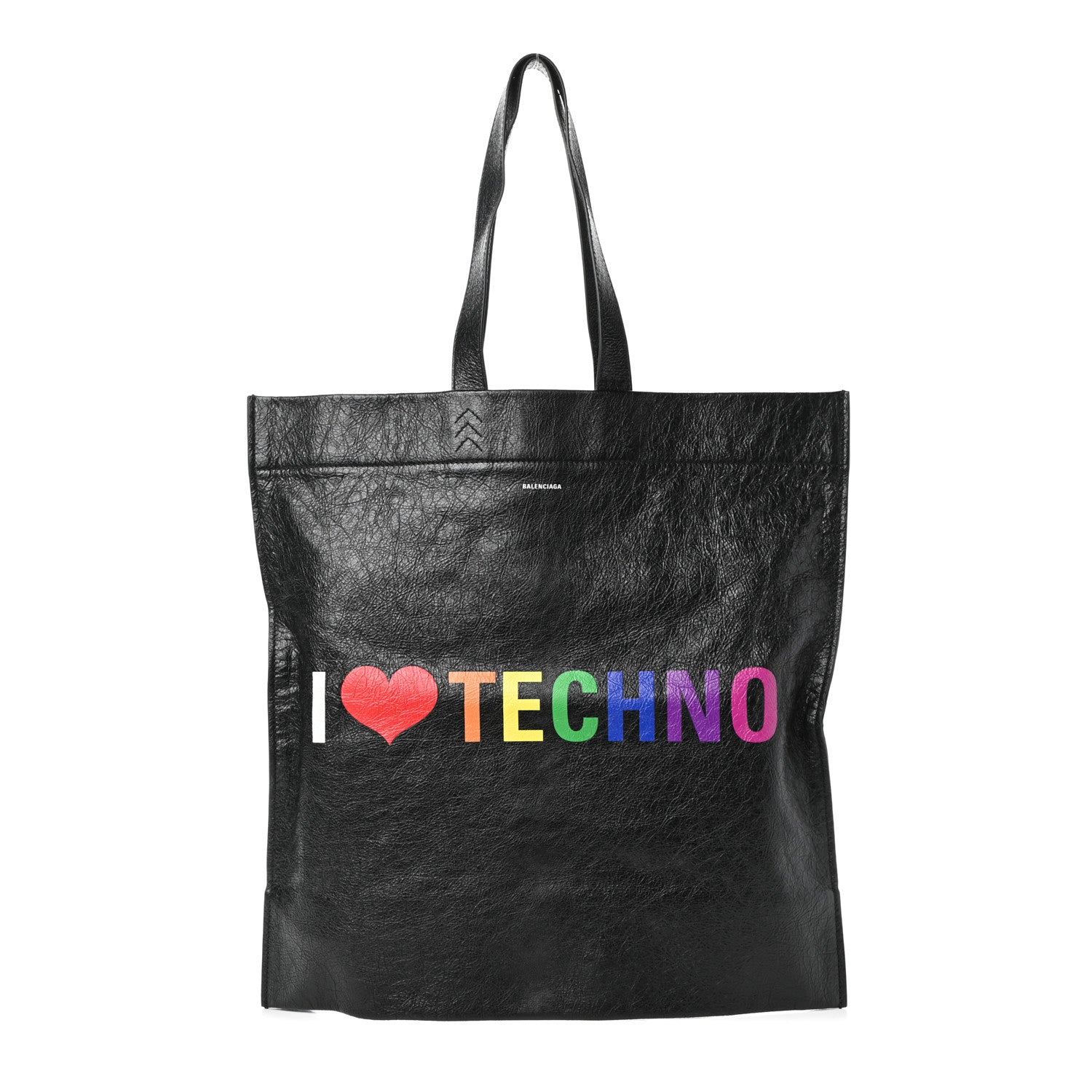 Balenciaga Agneau I Love Techno Supermarket Shopper L Black Multicolor 1 of 9