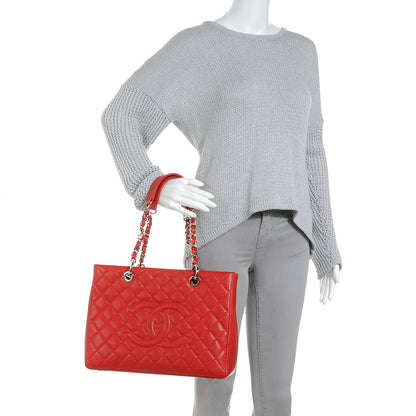 Chanel Caviar Grand Shopping Tote GST Red 2 of 8