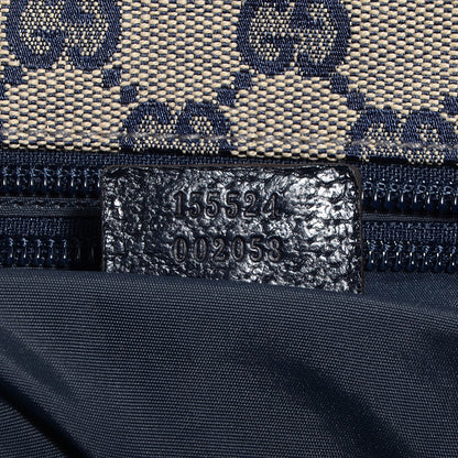 Gucci Monogram Web Large Diaper Tote Navy 7 of 8