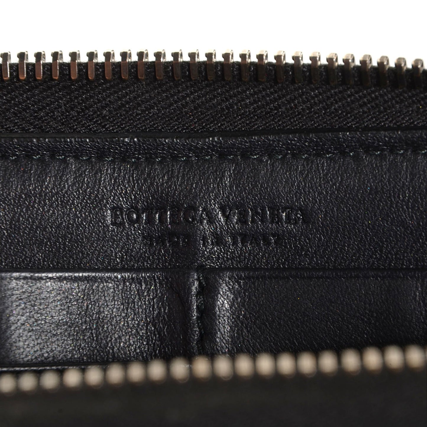 Nappa Intrecciato Zip Around Wallet Black