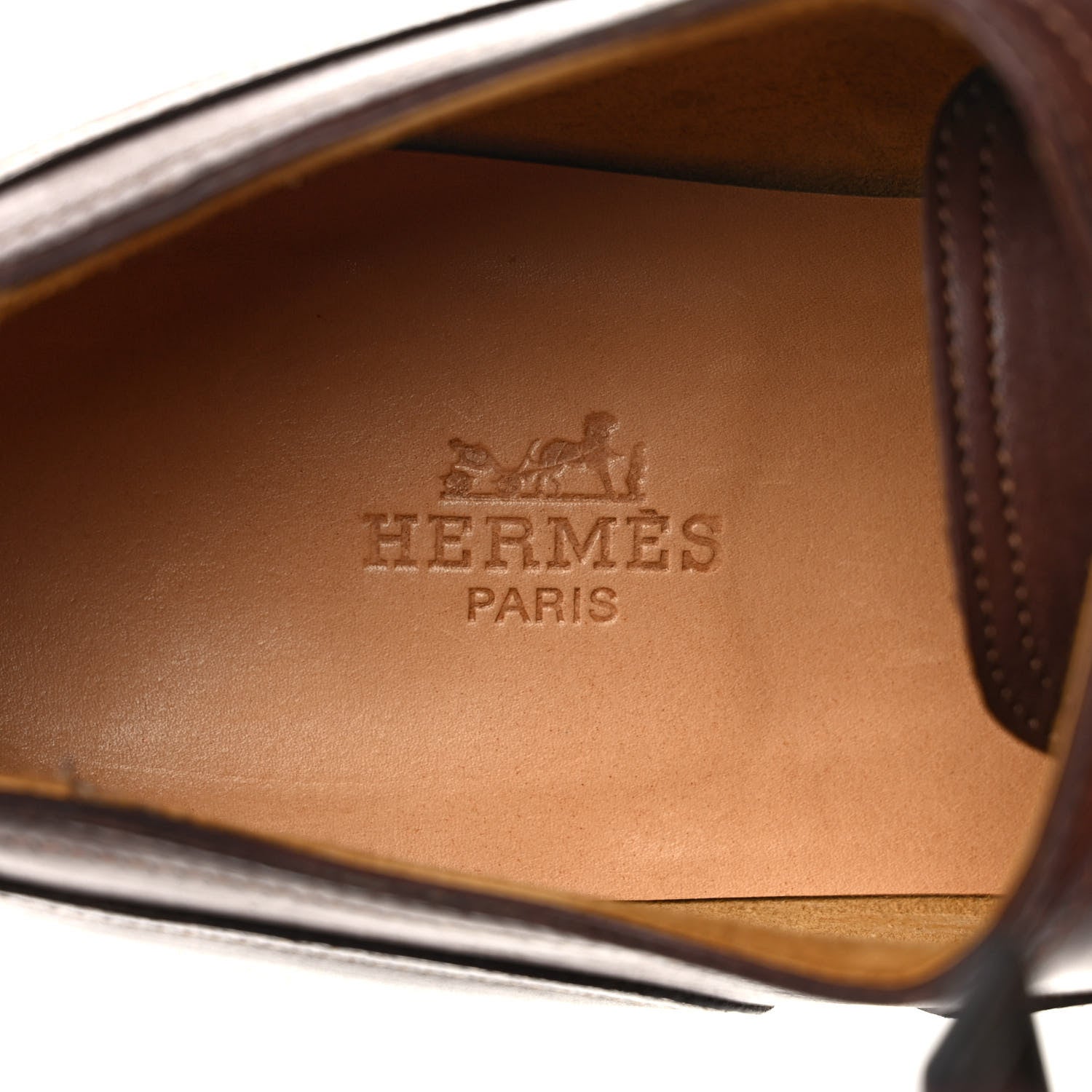 Hermes Calfskin Mens Philip Oxford 46 Black 7 of 10