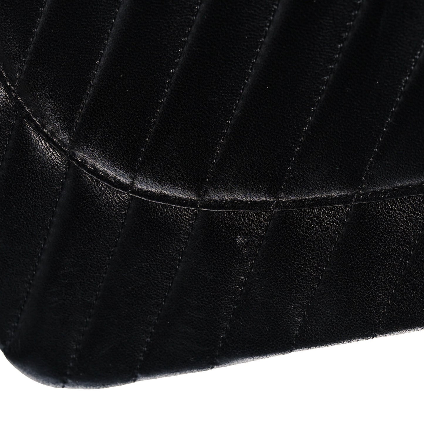 Lambskin Chevron Quilted Jumbo Double Flap So Black