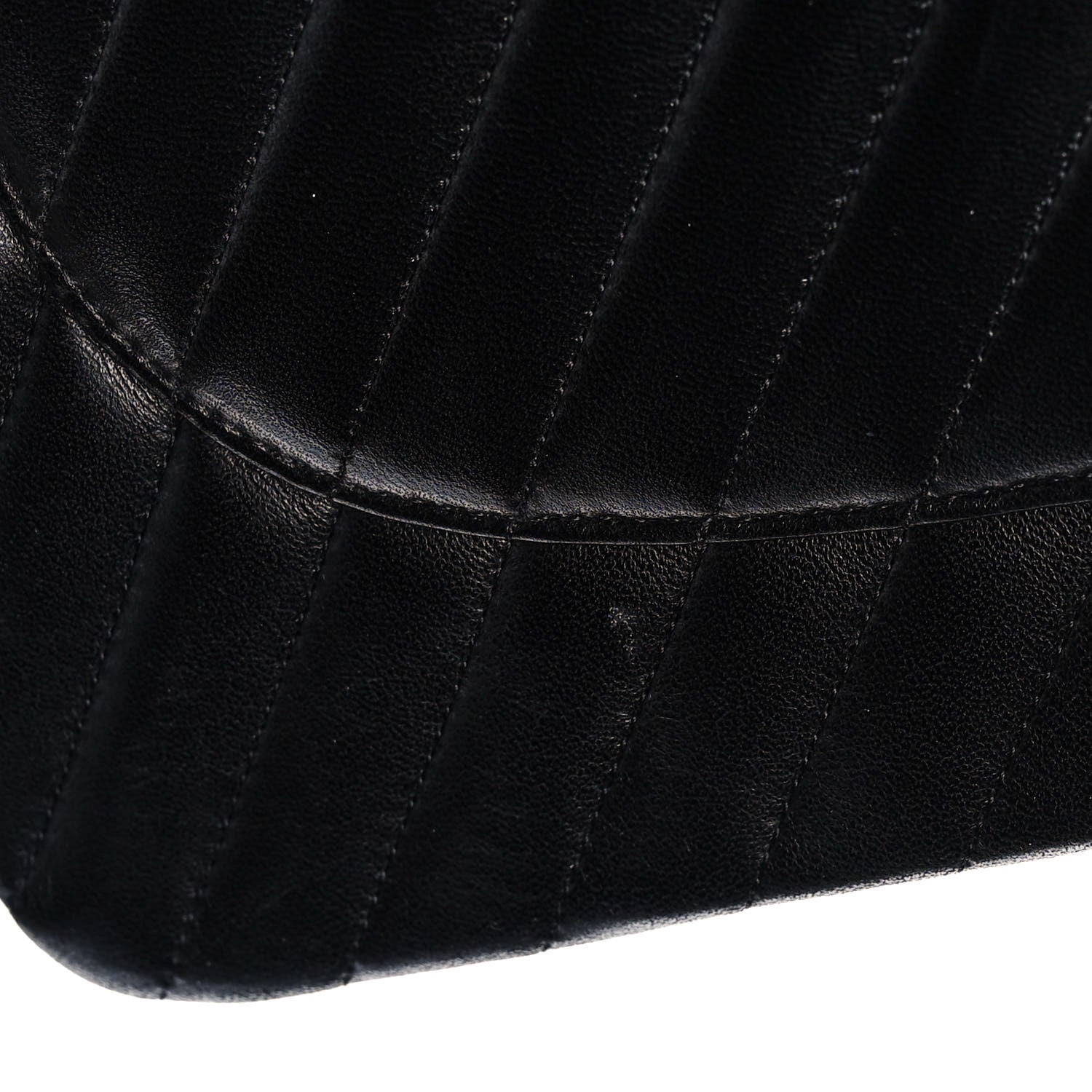 Chanel Lambskin Chevron Quilted Jumbo Double Flap So Black 13 of 14