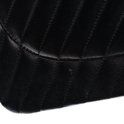 Chanel Lambskin Chevron Quilted Jumbo Double Flap So Black 13 of 14