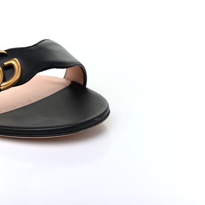 Gucci Lifford Calfskin GG Marmont Ankle Wrap 105mm Sandals 39 Black 12 of 15