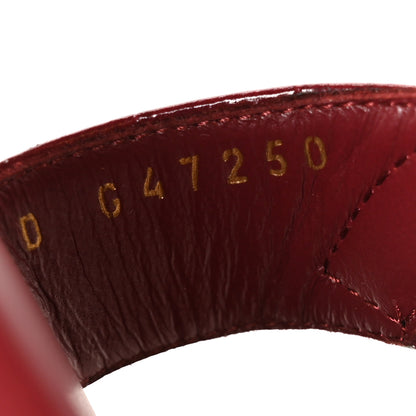 Chanel Crocodile Embossed Patent Calfskin CC Mules Sandals 39.5 Burgundy 9 of 10