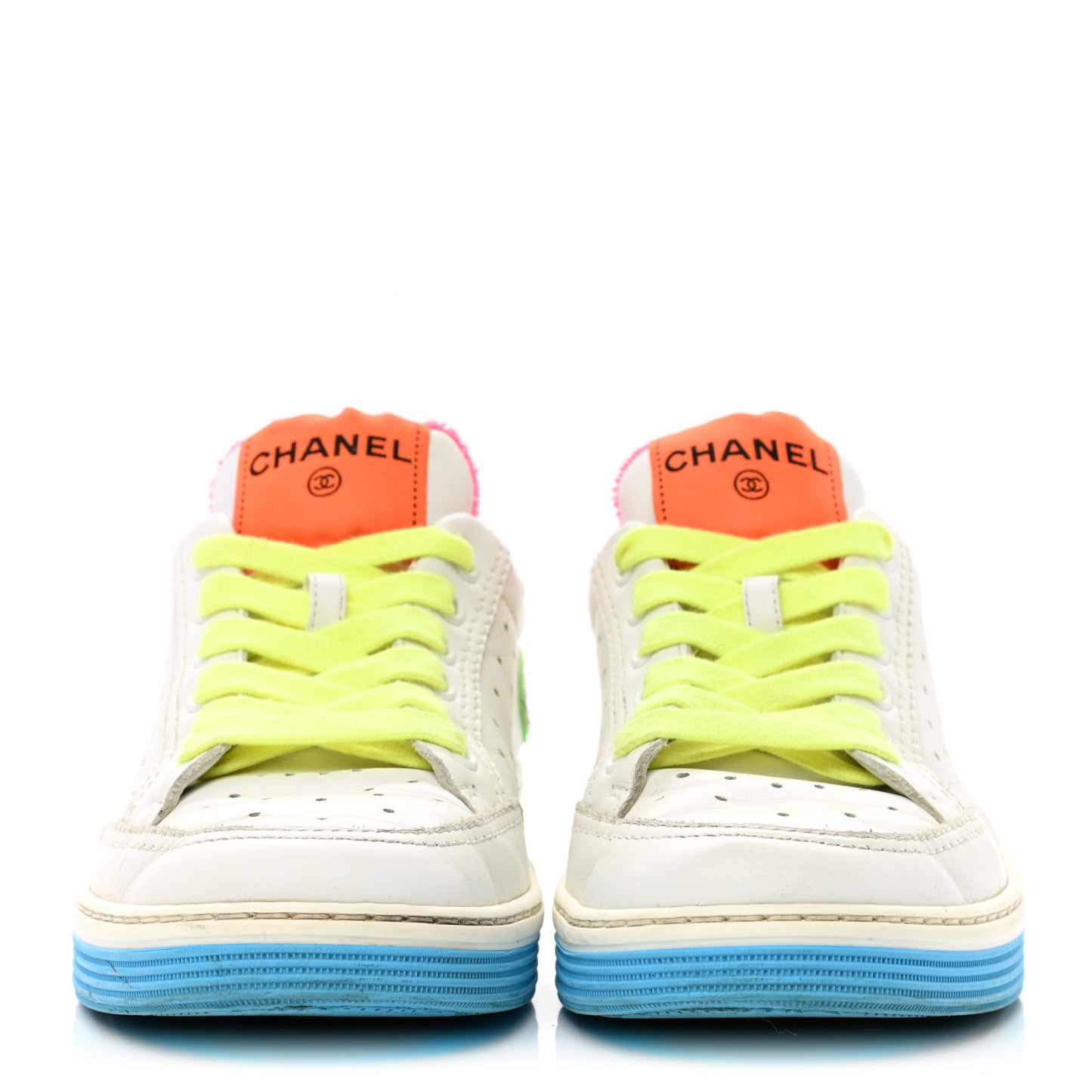 Calfskin Womens Logo Sneakers 35.5 Multicolor