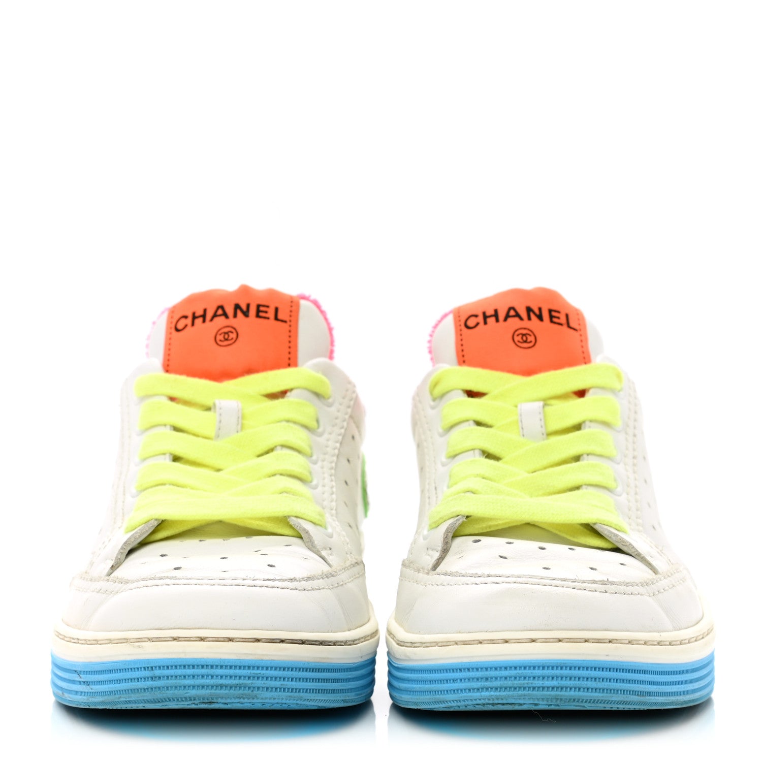 Chanel Calfskin Womens Logo Sneakers 35.5 Multicolor 2 of 11