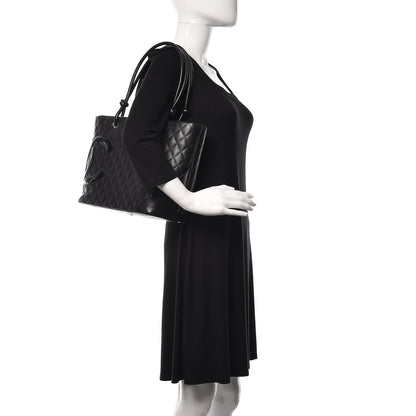 Chanel Calfskin Quilted Large Cambon Tote Black 2 of 12