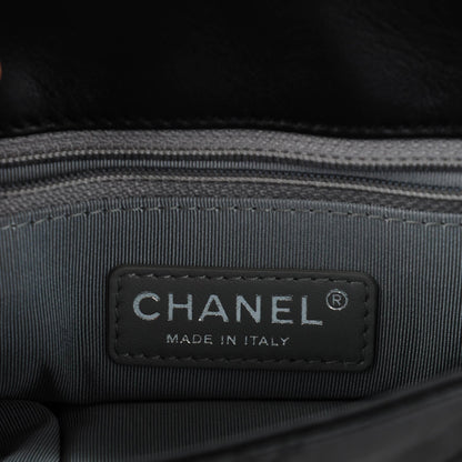 Chanel Calfskin Coco Pleats Messenger Flap Black 7 of 8