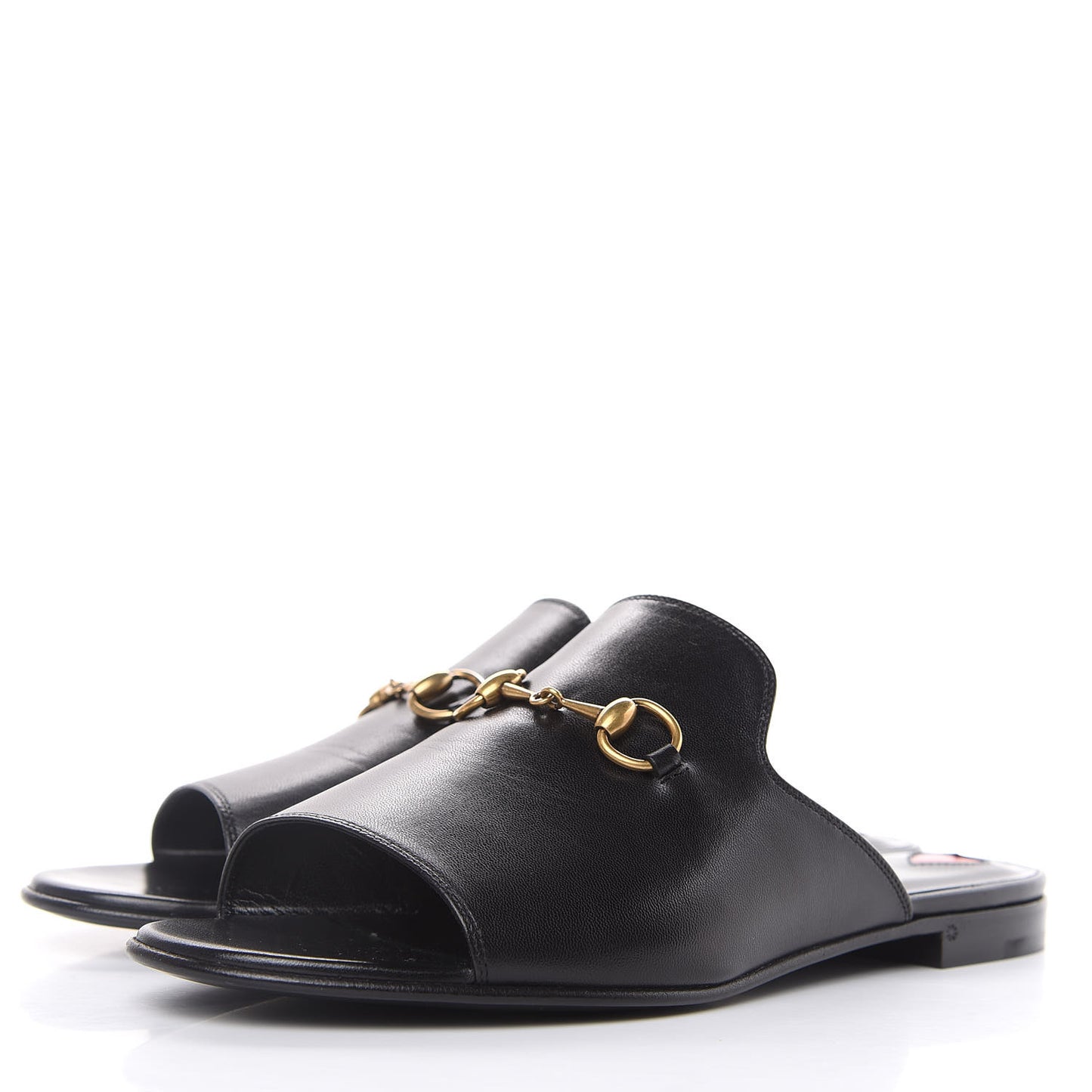 Malaga Kid Horsebit Slide Sandals 37.5 Black