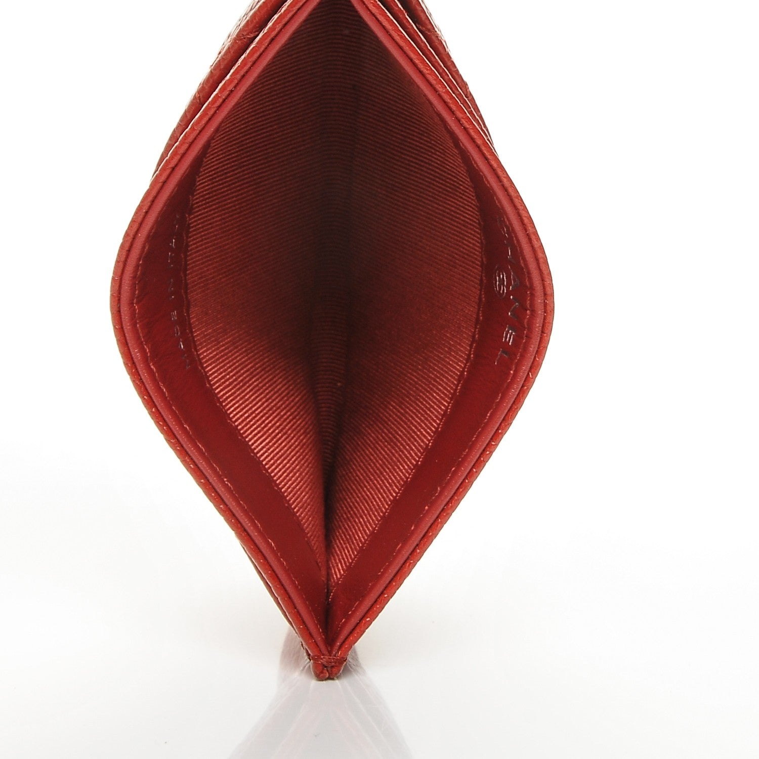 Chanel Caviar Quilted Card Holder Red 5 of 8