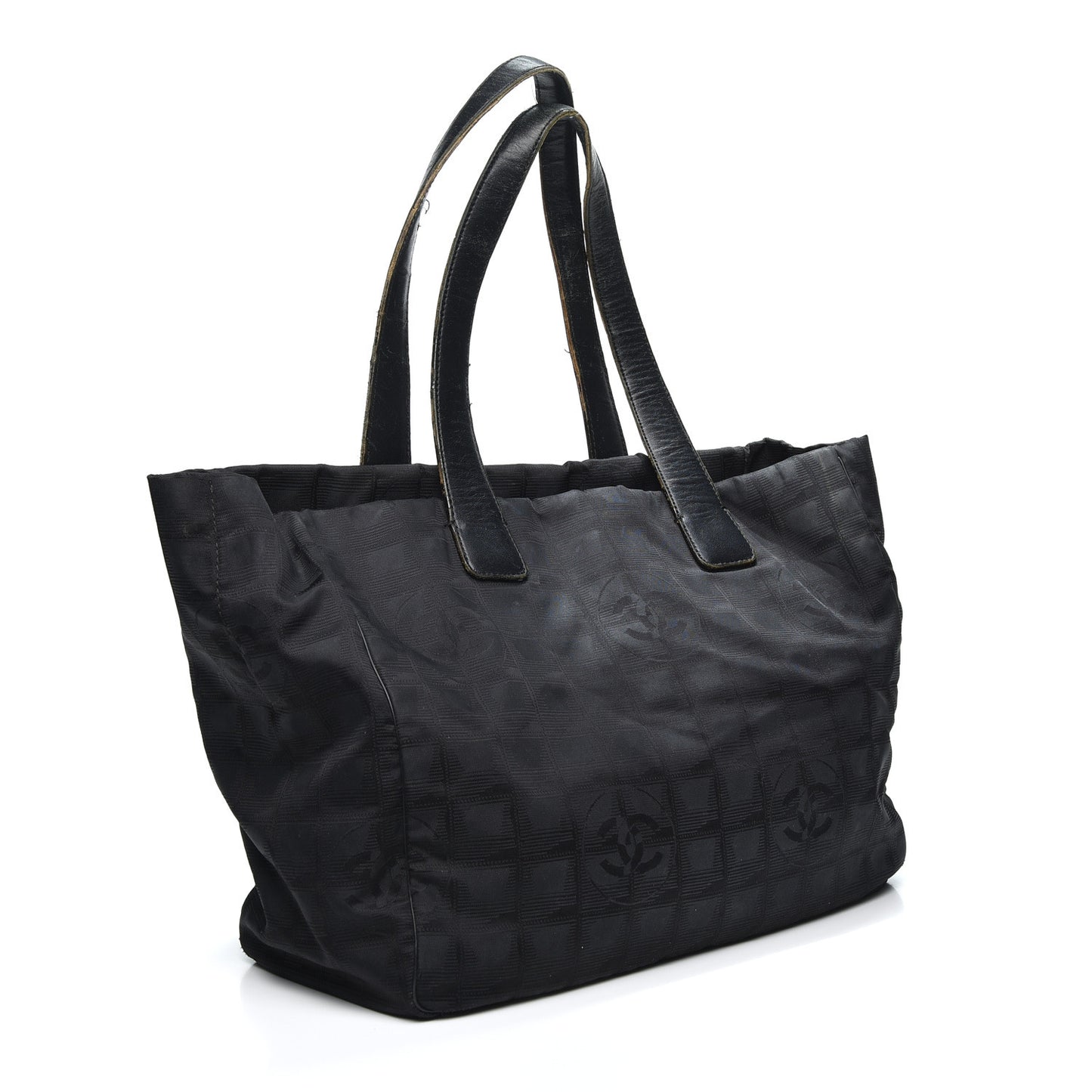 Nylon Large Travel Tote Black