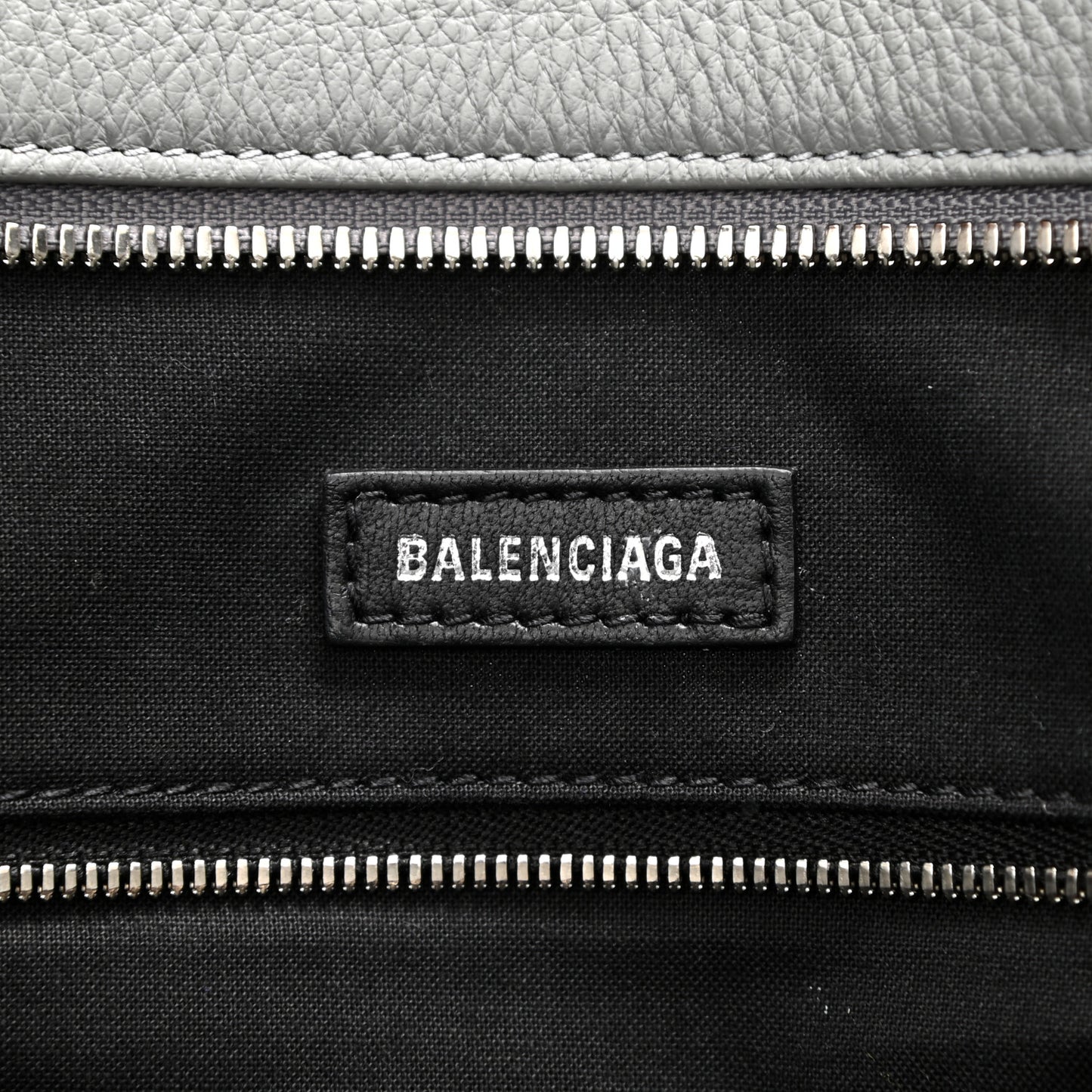 Smooth Calfskin Everyday East West Tote Bag Grey Black