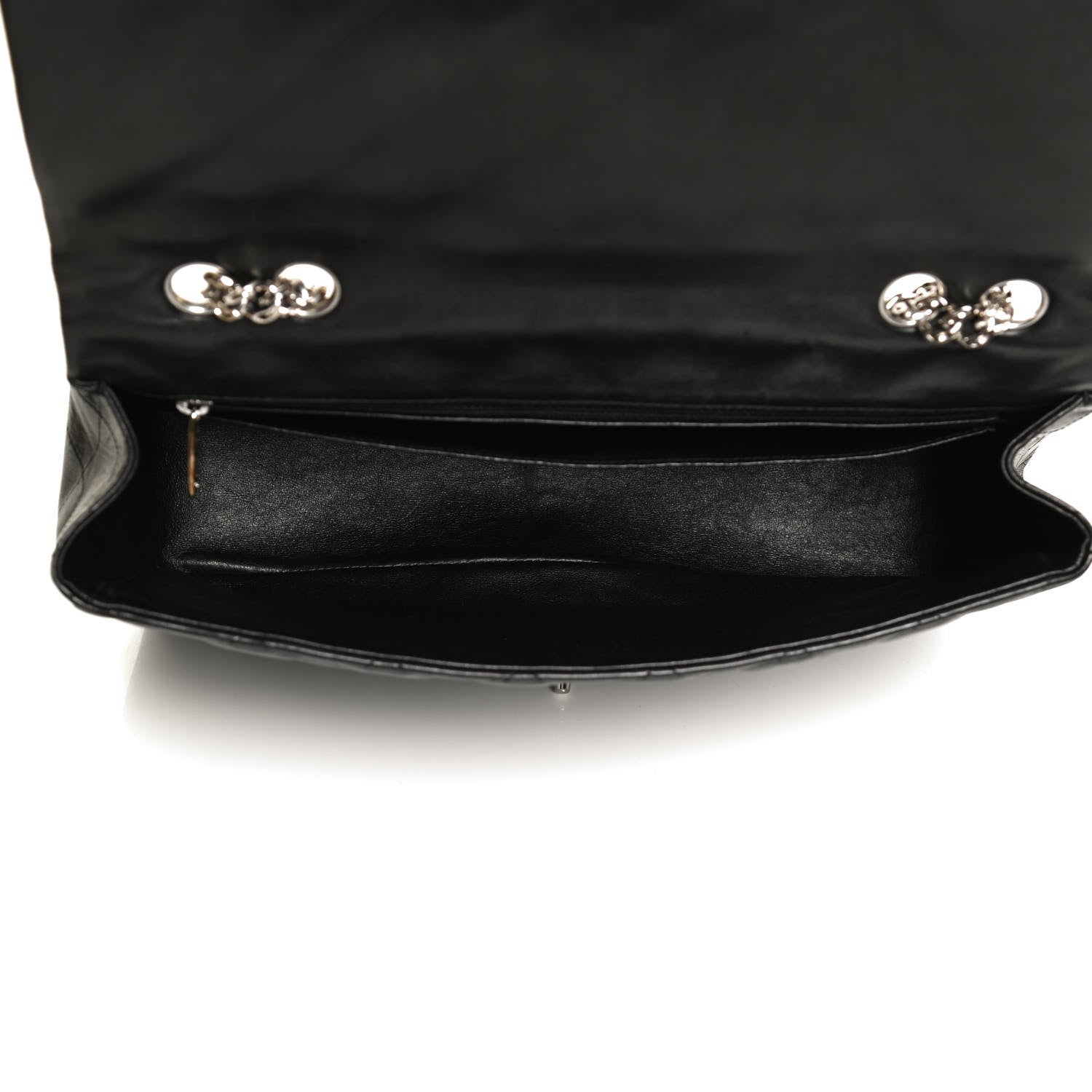Chanel Lambskin Quilted Jumbo Flap Bijoux Chain Black 4 of 10