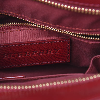 Burberry Haymarket Check Minford Portrait Tote Military Red 8 of 12