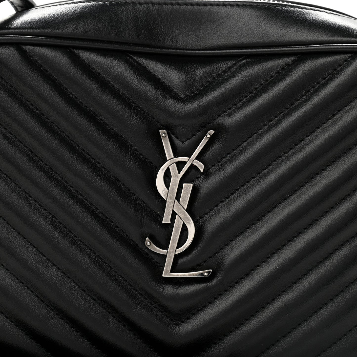 Calfskin Matelasse Monogram Lou Camera Bag Black