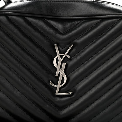 Saint Laurent Calfskin Matelasse Monogram Lou Camera Bag Black 8 of 11