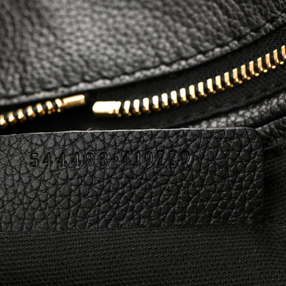 Alexander McQueen Pebbled Calfskin Large Skull Padlock Zip Around Tote Black 7 of 10