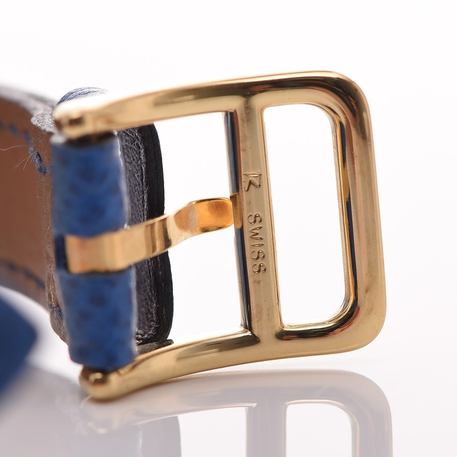 Hermes Stainless Steel Courchevel 20mm Kelly Cadena Quartz Watch Bleu France 7 of 8