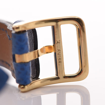 Hermes Stainless Steel Courchevel 20mm Kelly Cadena Quartz Watch Bleu France 7 of 8