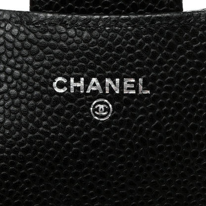 Chanel Caviar Quilted Flap Card Holder Wallet Black 6 of 9