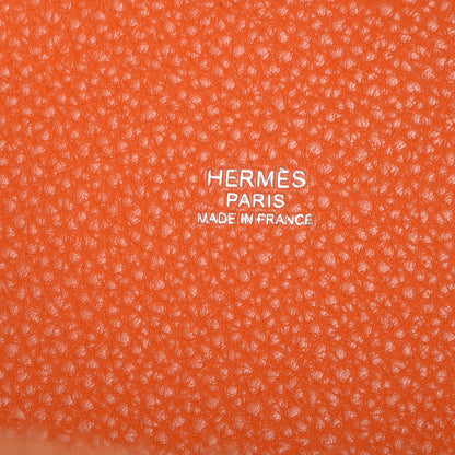 Hermes Taurillon Clemence Picotin Lock MM Orange 7 of 10