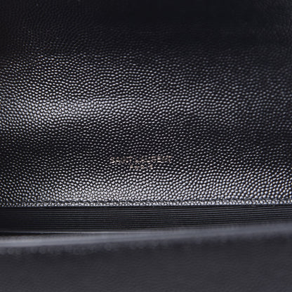 Saint Laurent Grain De Poudre Small Monogram Kate Satchel Black 6 of 9