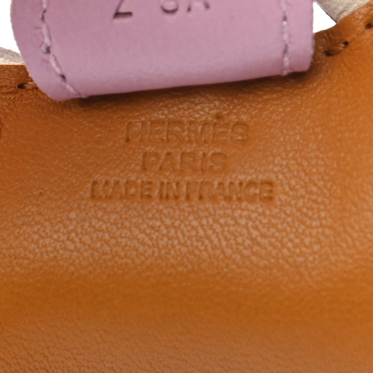 Milo Lambskin Grigri Rodeo Horse Bag Charm PM Sesame Mauve Sylvestre Craie