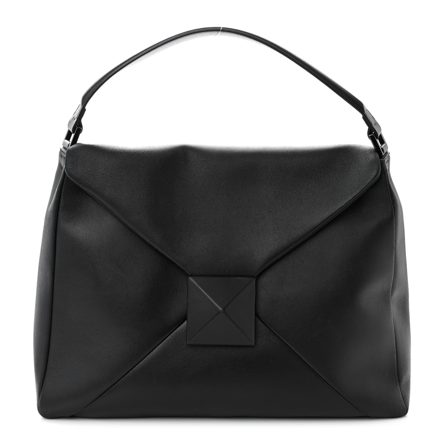 Valentino Garavani Nappa Monochrome One Stud Hobo Black 1 of 10