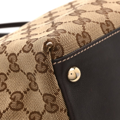 Gucci Monogram Medium New Britt Tote Brown 14 of 15