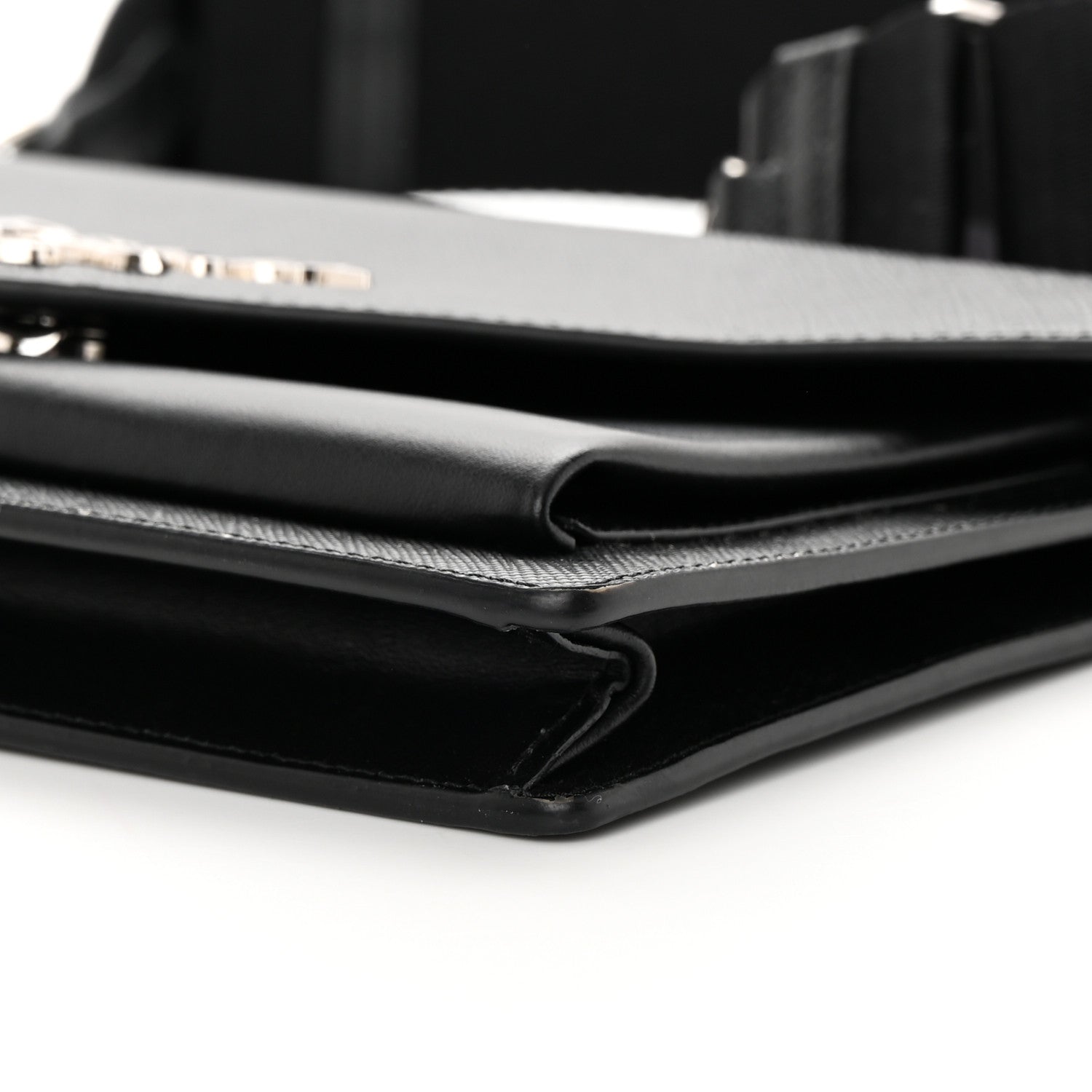 Prada Saffiano City Calf Mini Envelope Bag Black 11 of 14