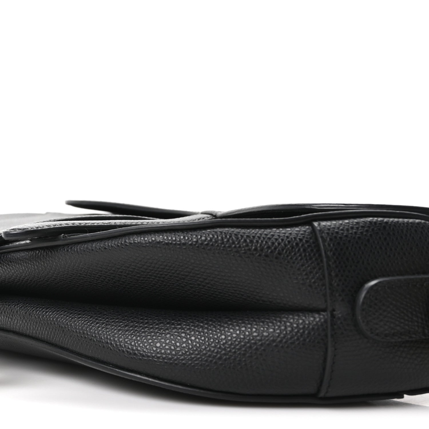 Christian Dior Grained Calfskin Saddle Bag Black 10 of 10