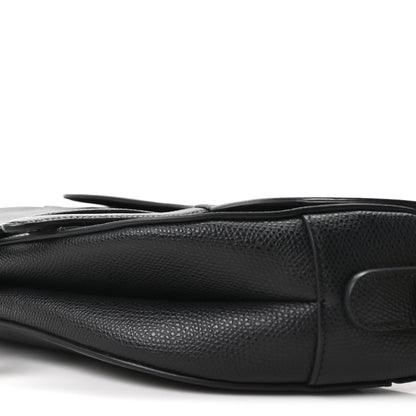 Christian Dior Grained Calfskin Saddle Bag Black 10 of 10