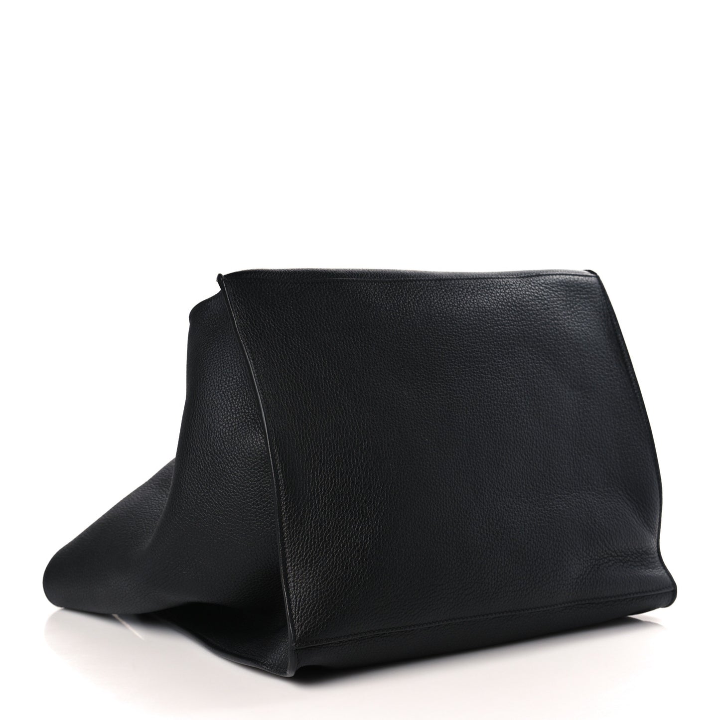 Supple Grained Calfskin Medium Big Bag Black