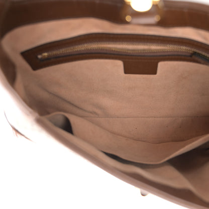 Gucci GG Supreme Monogram Azalea Calfskin Web Small Jackie 1961 Hobo Beige Ebony Brown Sugar 5 of 13