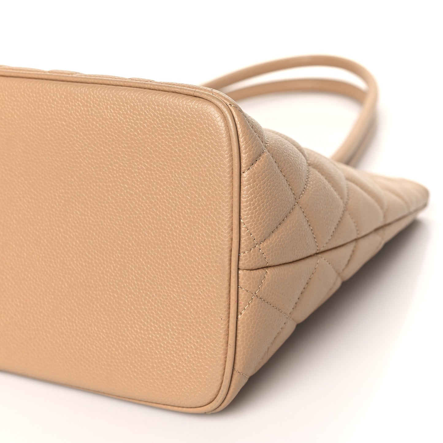 Caviar Quilted Medallion Tote Beige