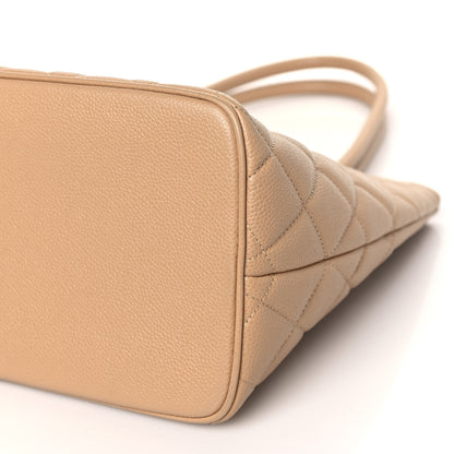 Chanel Caviar Quilted Medallion Tote Beige 10 of 13