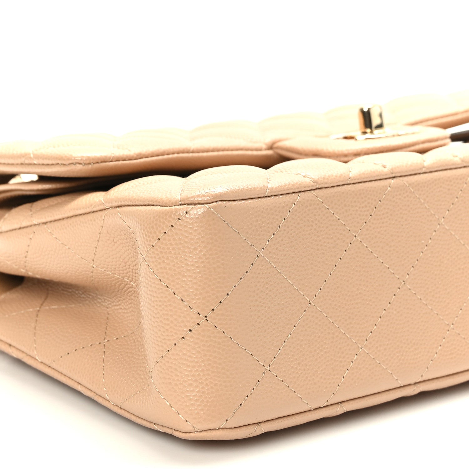 Chanel Caviar Quilted Small Double Flap Beige 9 of 10