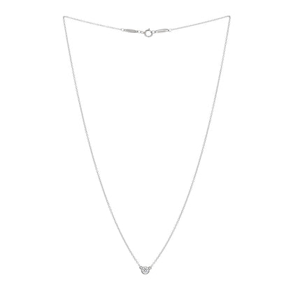 Tiffany Platinum Diamond .17ct Elsa Peretti Diamonds By The Yard Pendant Necklace 2 of 5