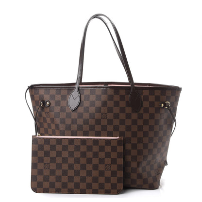 Louis Vuitton Damier Ebene Neo Neverfull MM Rose Ballerine 1 of 11