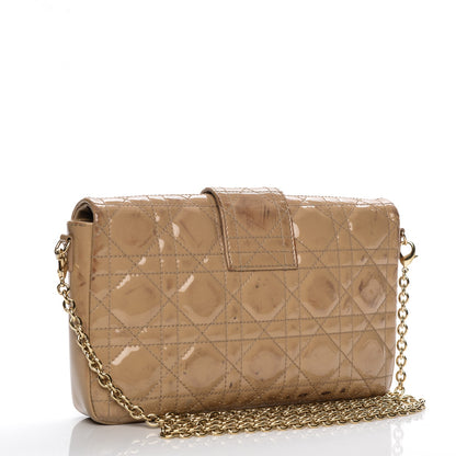 Christian Dior Patent Cannage New Lock Pouch Beige 3 of 10