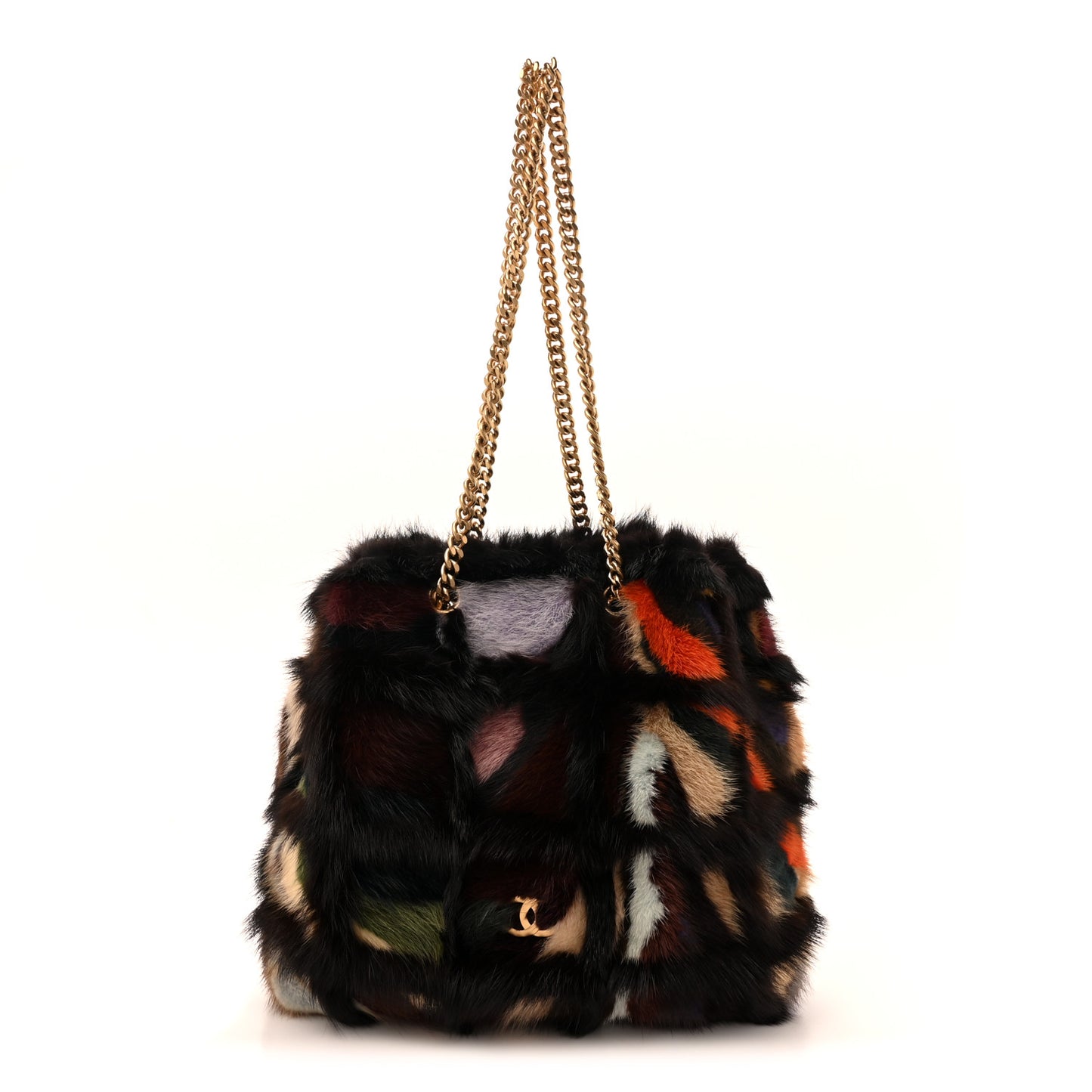 Mink Fur Tote Multicolor