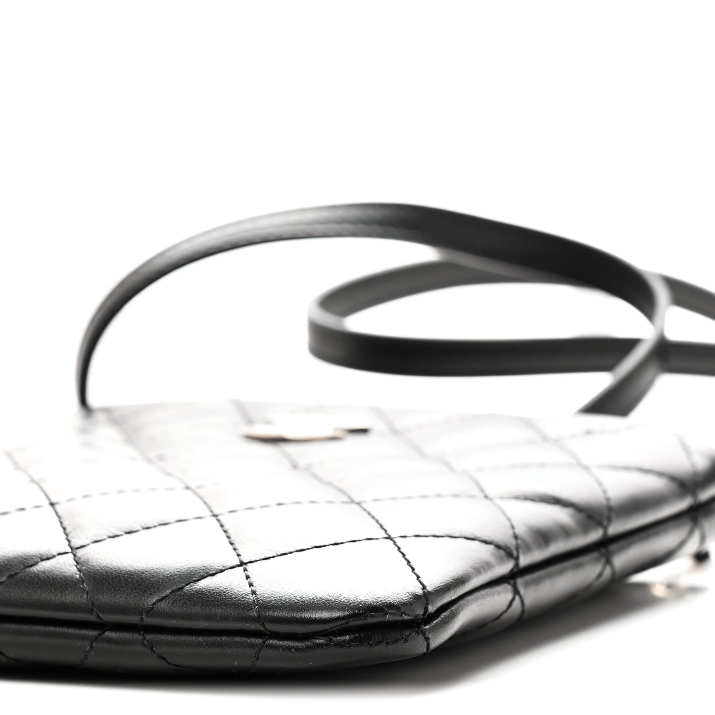 Lambskin Quilted Crossbody Bag Black