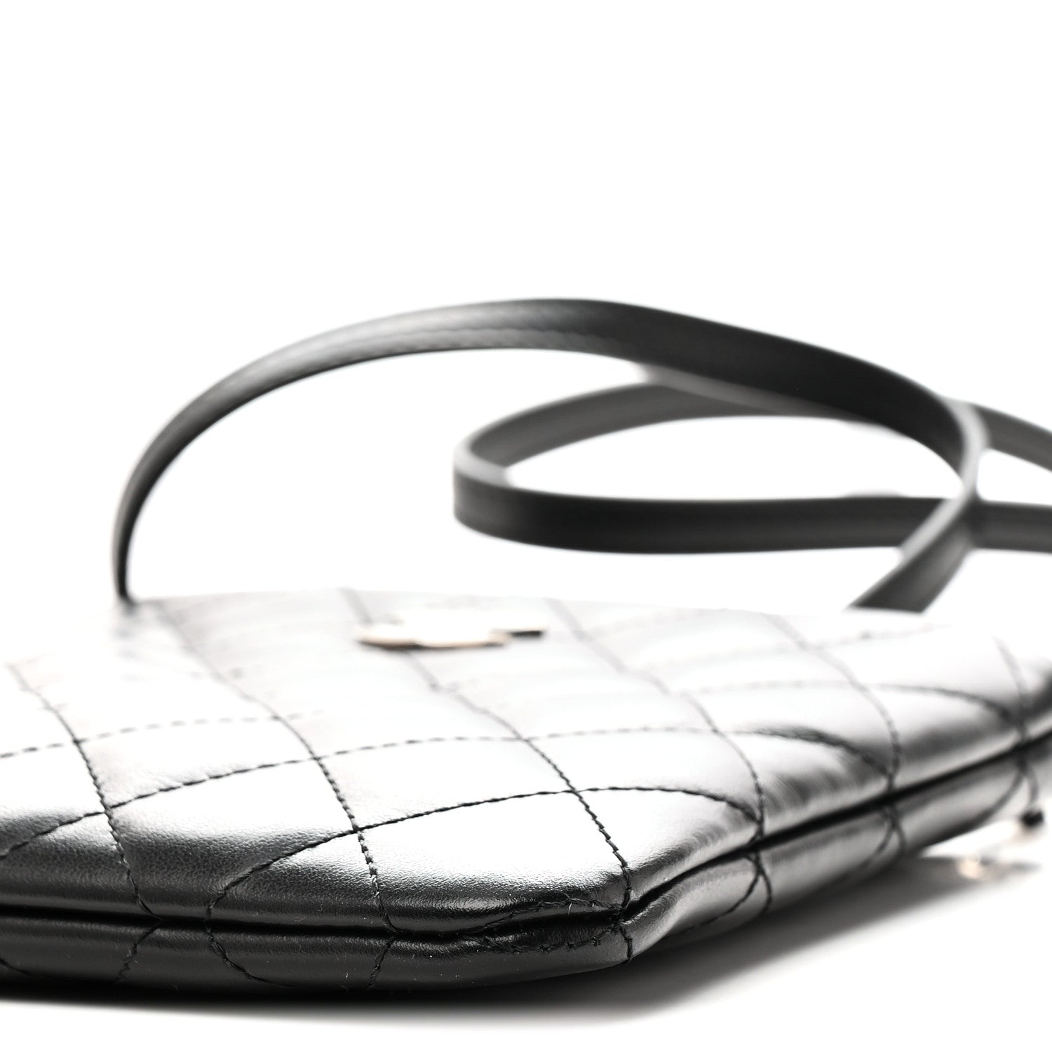 Chanel Lambskin Quilted Crossbody Bag Black 10 of 10