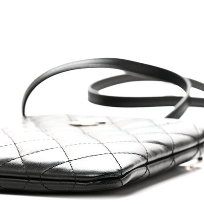Chanel Lambskin Quilted Crossbody Bag Black 10 of 10